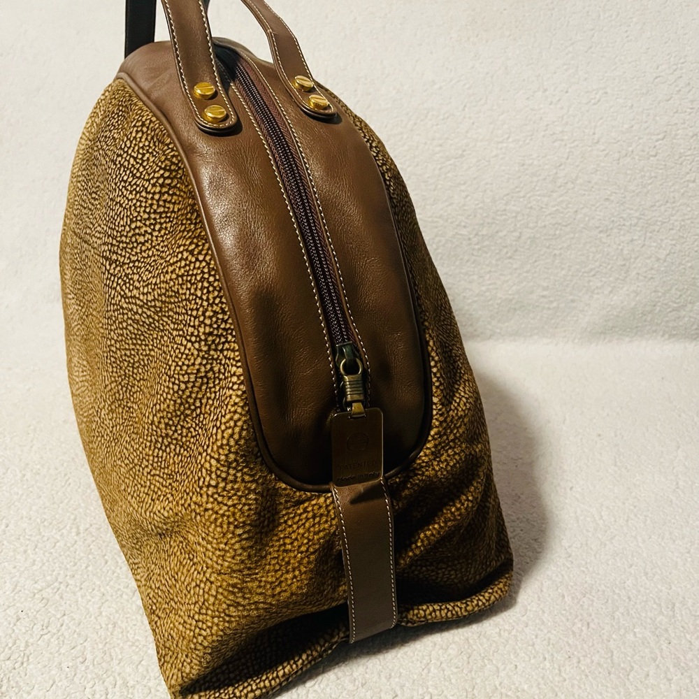 Borbonese Redwall Quail Suede Handbag - Picture 2 of 10